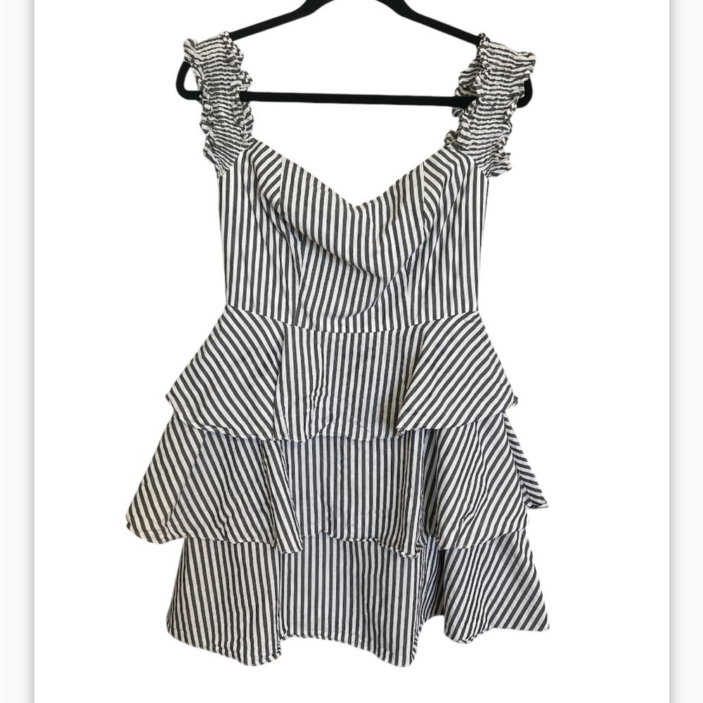 Santo by Paolo de Santo Ruffle Tiered Dress